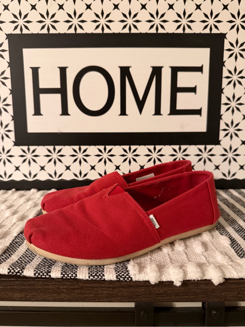 Red TOMS Shoes